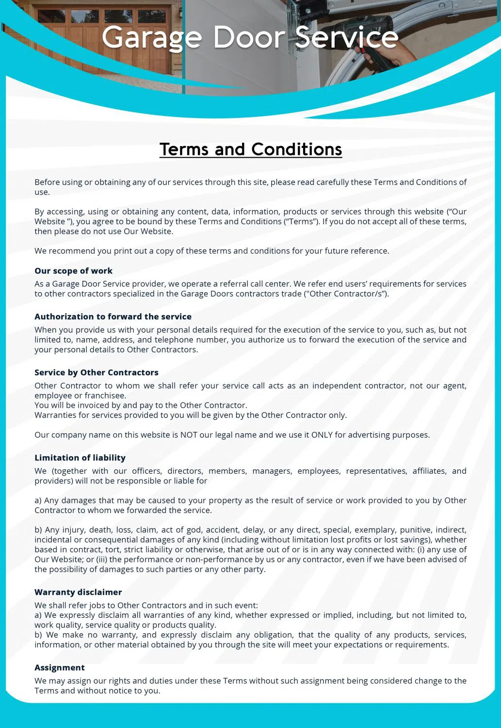 Capitol Garage Door Service Lynwood, CA 310-579-9081 - terms-gr-10m